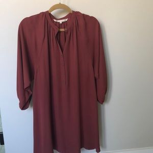 Rachel Roy Hutton front deep rose dress